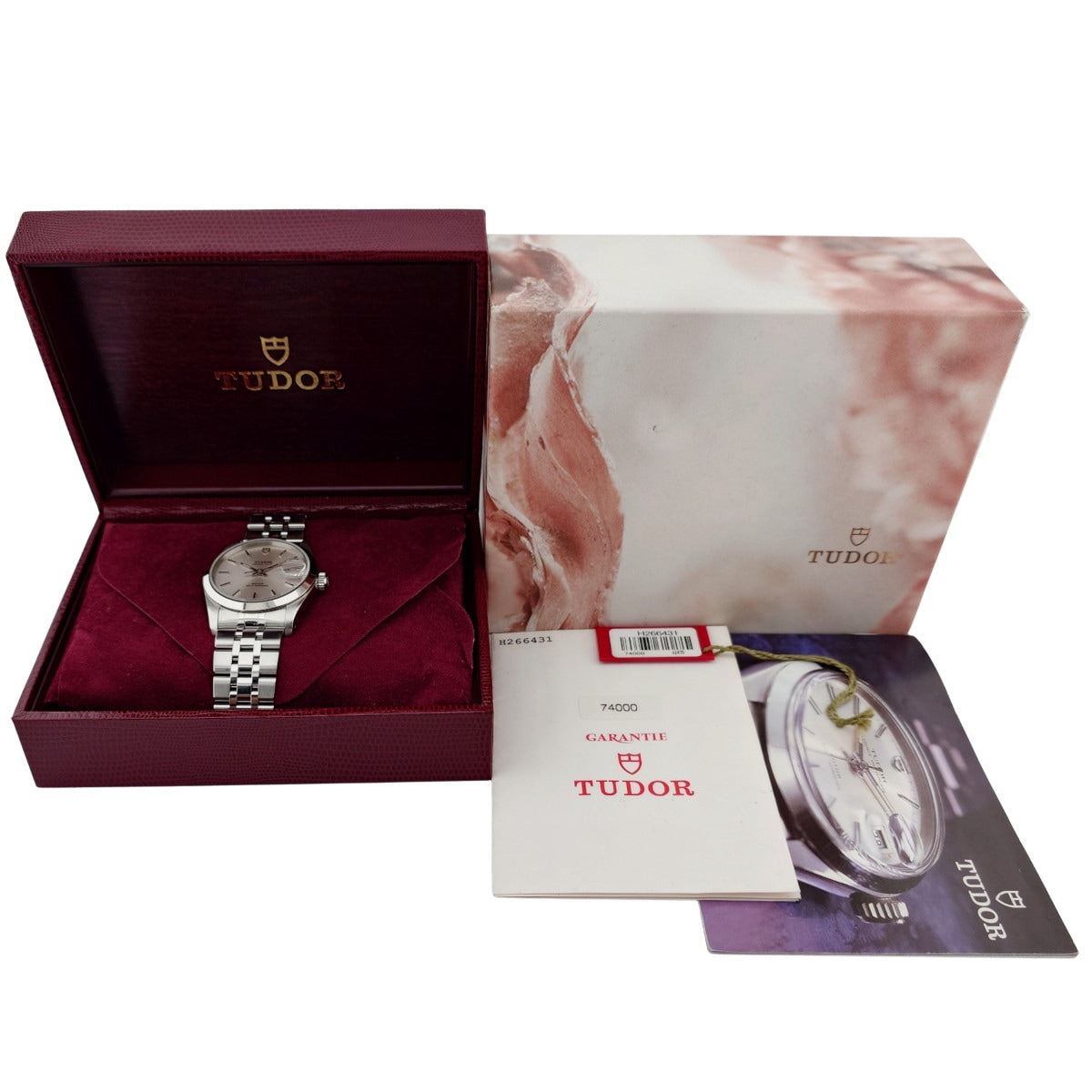 TUDOR Prince Date 74000, H-serial, silver dial, with box and papers, serviced, sapphire crystal, Tudor, automatic.