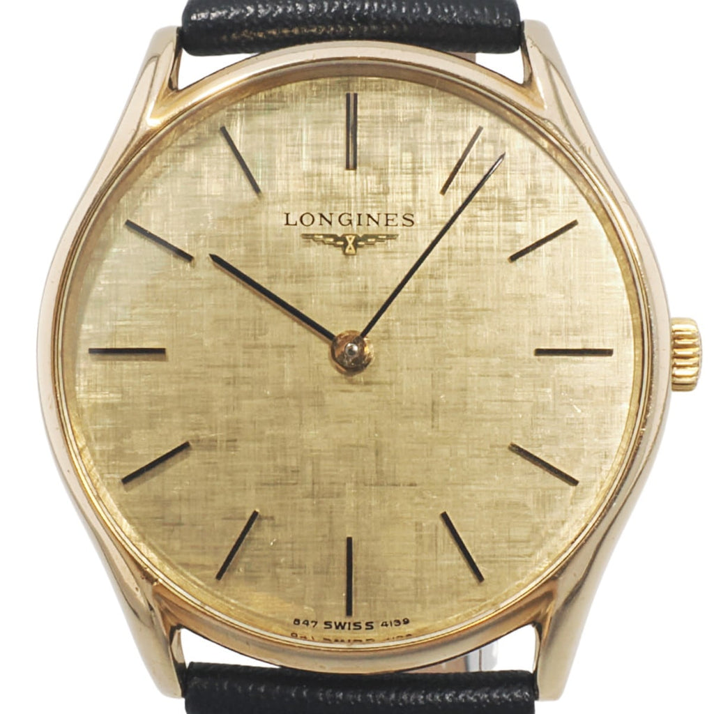 Longines Ref.4139 Ultra-thin 2-hand Mosaic Dial, Original Buckle, Cal.L847.4 17 Jewels, Manual-wind, Overhauled, Manufactured in 1977