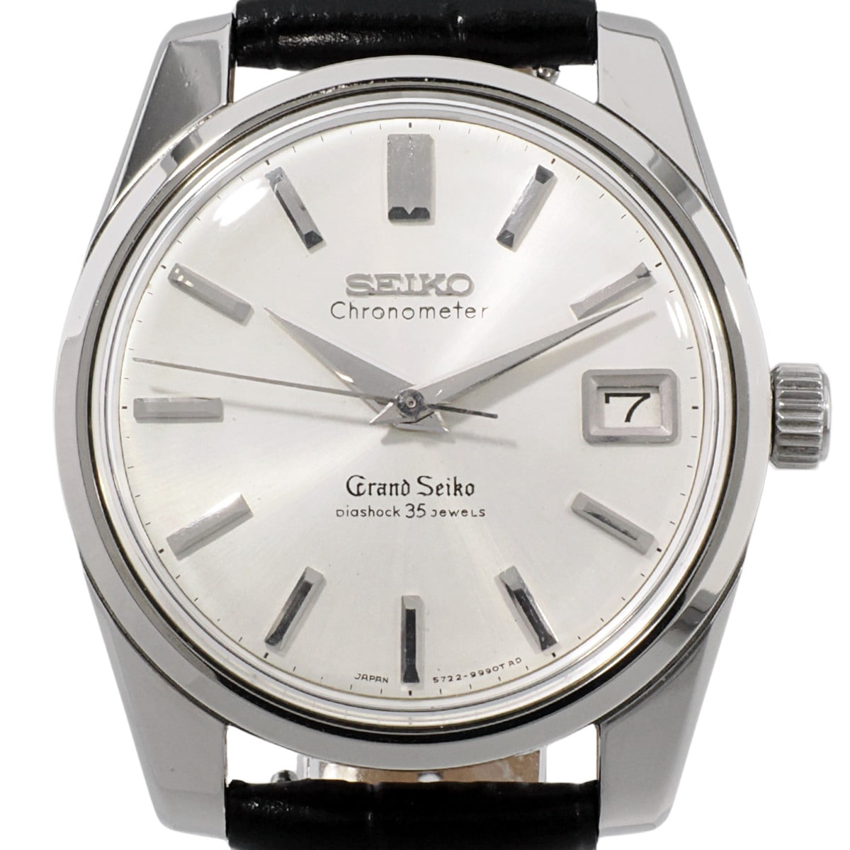 Grand Seiko Second Model 5722-9990 Lion Medallion, W-logo SEIKO crown, manual wind, serviced, manufactured in 1965 (Showa 40)