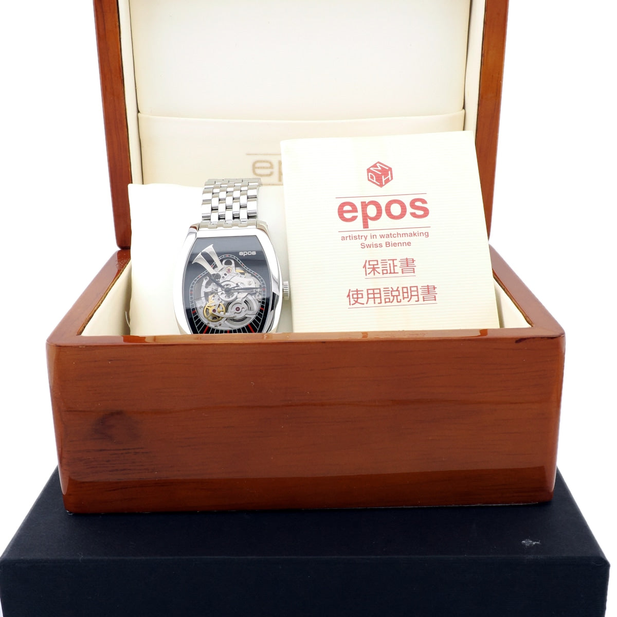 Epos Tonneau Skeleton 3359SQ11BK Original Bracelet Automatic Serviced Purchased 2005 USED