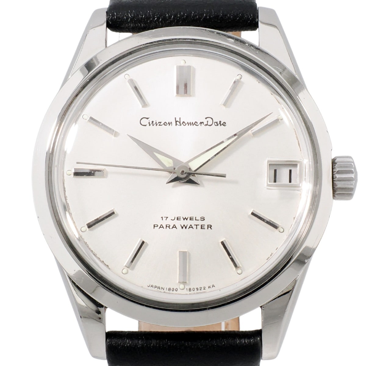 Citizen Homer Date 4-180615 63-1019, Manual Winding, Overhauled, Manufactured in 1962 (Showa 37)