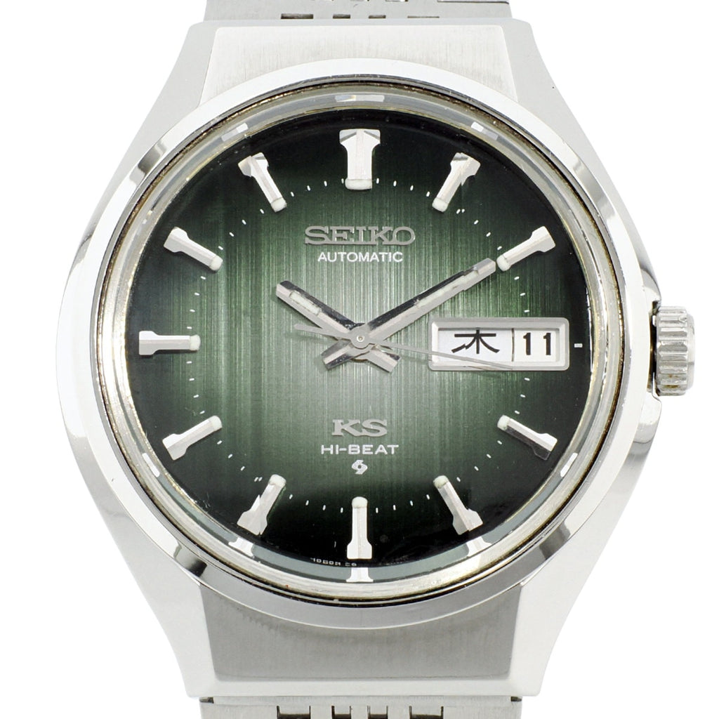 King Seiko 5626-7200, green gradation dial, triple-faceted crystal, automatic, serviced, manufactured in 1974 (Showa 49)