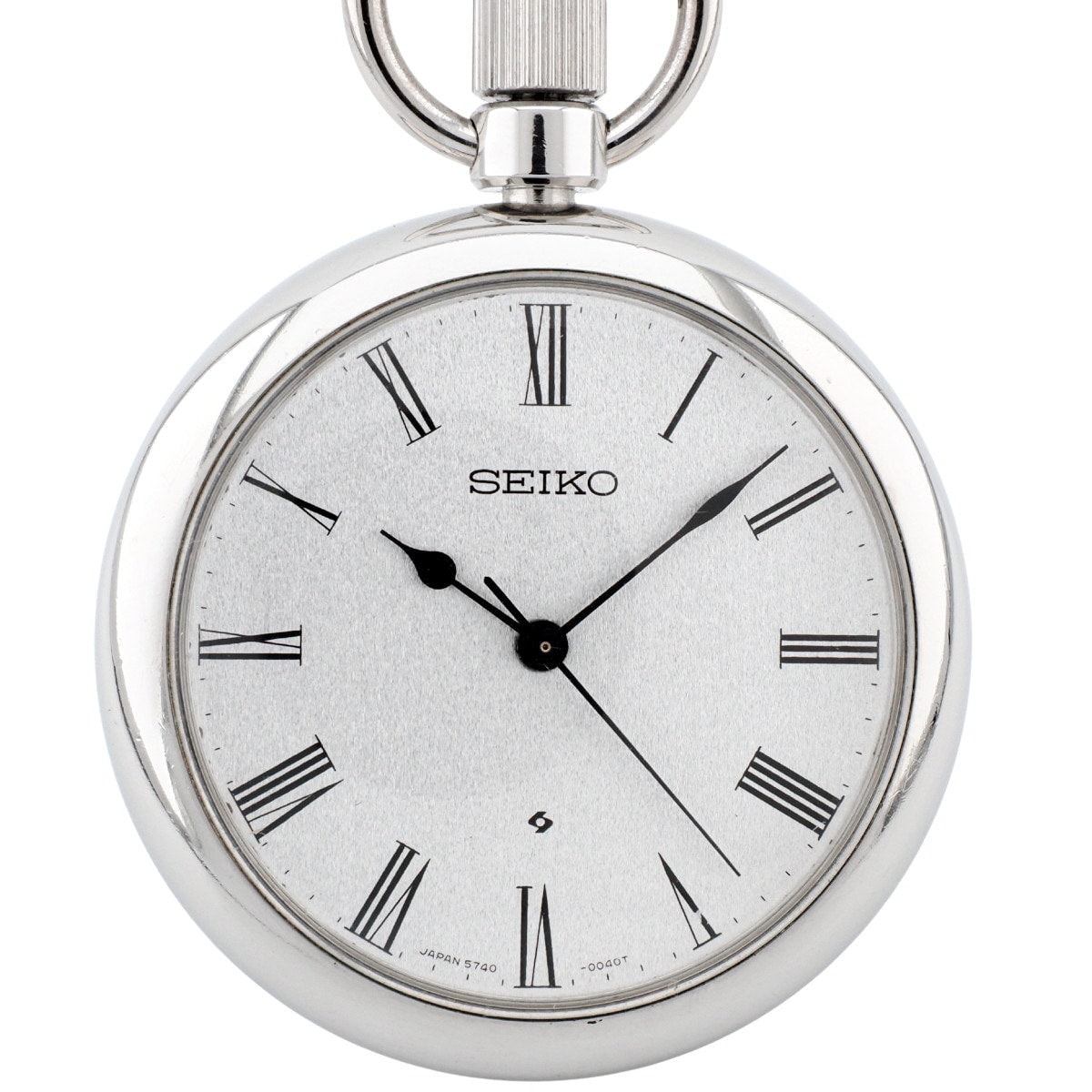 Seiko Pocket Watch 5740-0080, Stainless Steel, Roman Index, 10-Beat, Lord Marvel Cal. 5740C, Manual Wind, Serviced, Made in 1974 (Showa 49)