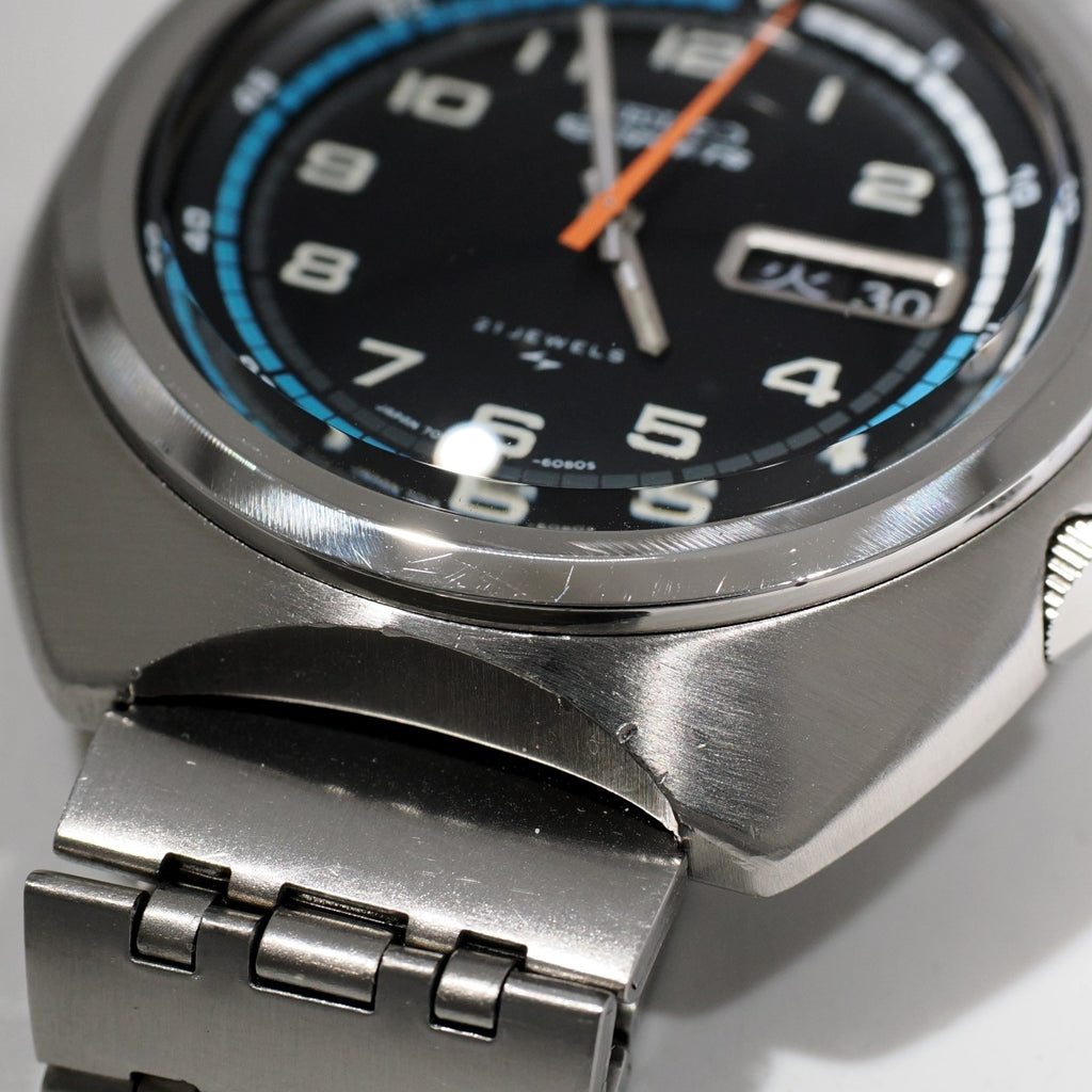 Seiko 5 Sports 7019-6040, original bracelet, Arabic dial, 21 jewels, automatic, serviced, manufactured in 1971 (Showa 46)