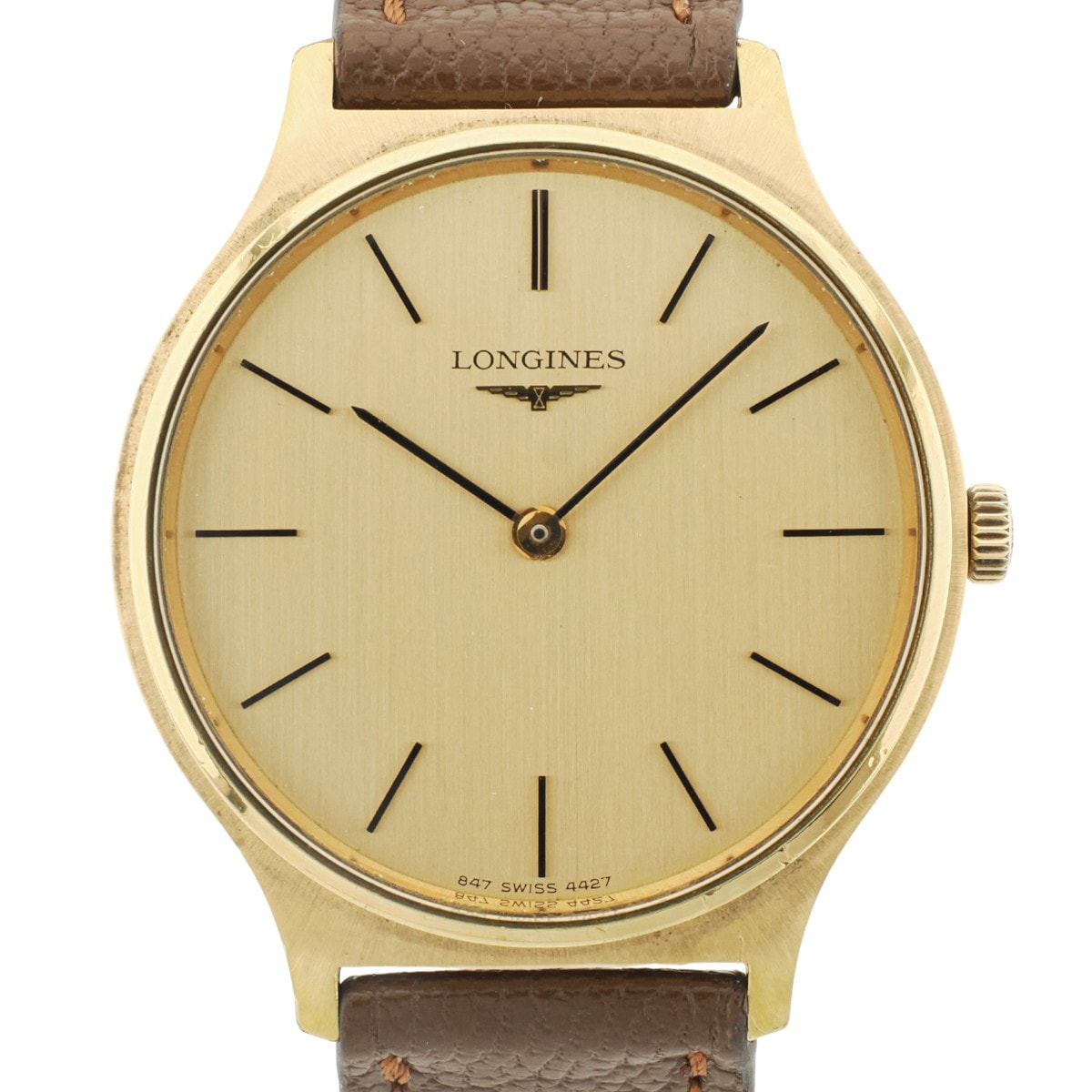 Longines Ref.4427.1 Thin Gold-Plated Case Cal.L847.4 Manual-Winding, Serviced, 1977