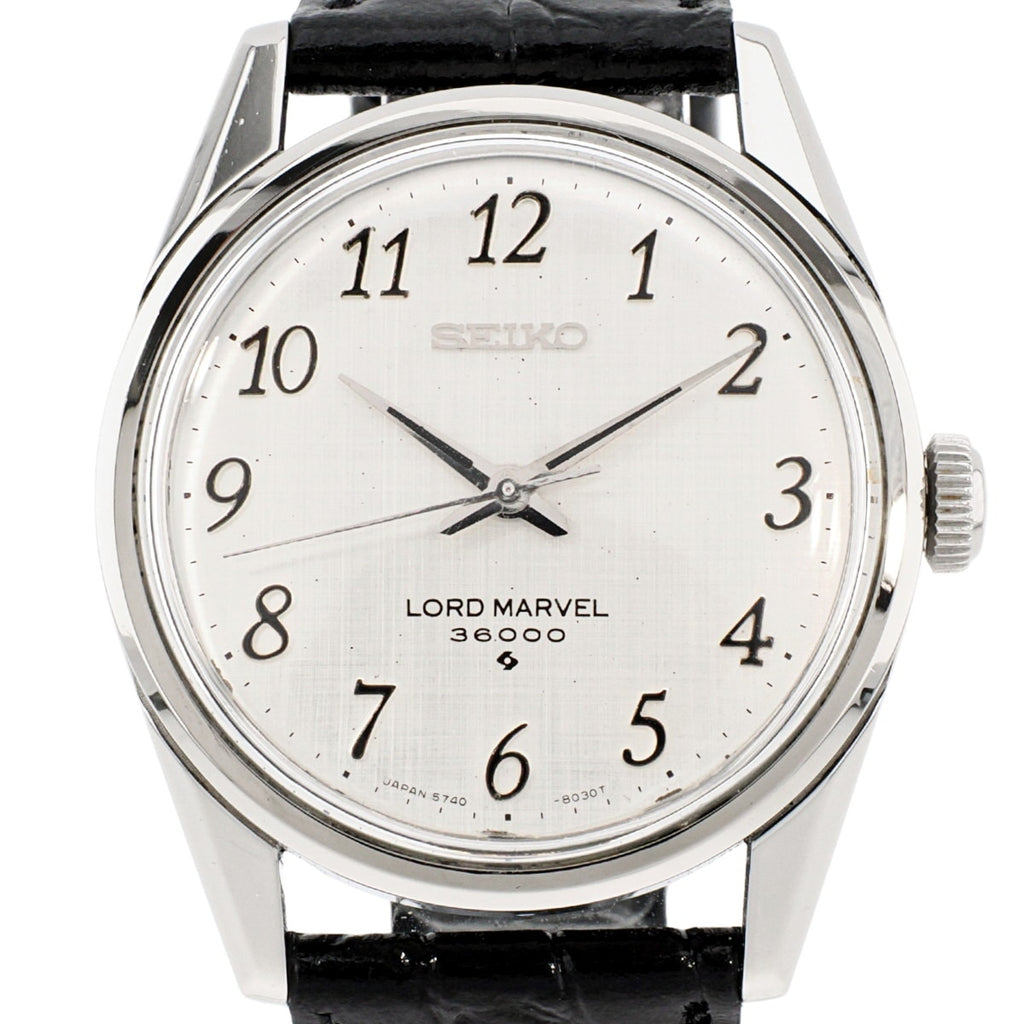 Seiko Lord Marvel 36000 5740-8000, Silk Dial, Arabic Numerals, Manual-Wind, Hi-Beat (10 vibrations), Serviced, Manufactured in 1975 (Showa 50)