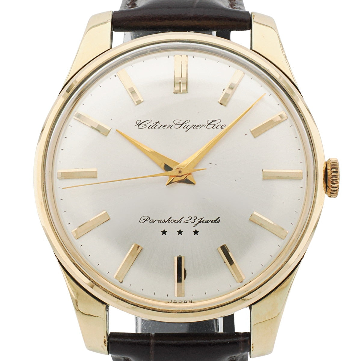 Citizen Super Ace A51507081, 14K Gold-Plated, 38mm Oversized Case, 23 Jewels, Manual Wind, Overhauled, Made in 1963 (Showa 38)