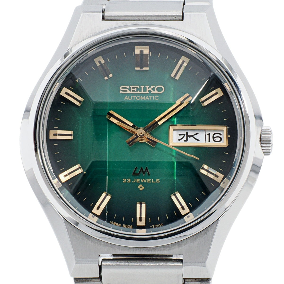 セイコー ロードマチック 5606-7350 カットガラス スクリューバック 純正ブレスレット 自動巻 OH済 1974年製（昭和49年）