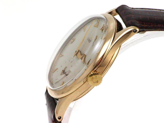 オメガ 9金ビンテージ 30mmキャリバー266 手巻 スモセコ 1950年代