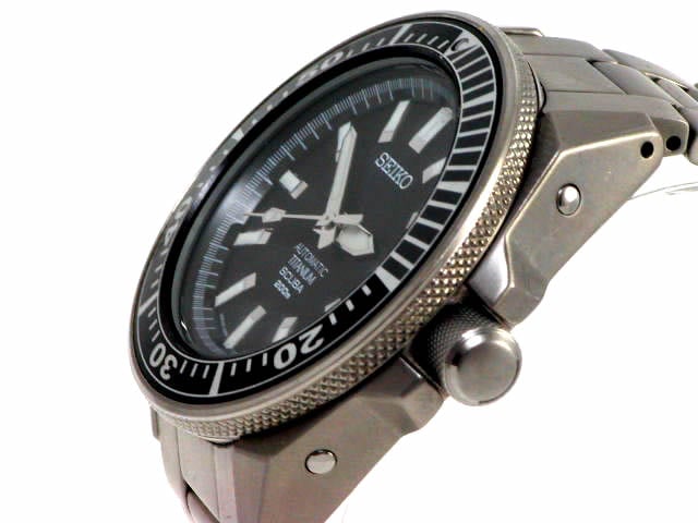 セイコー スキューバ200m チタン 自動巻 43mm SBDA001 7S25 USED　