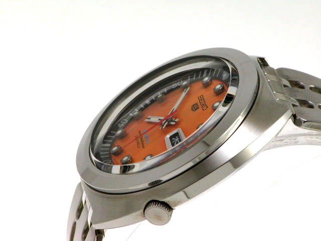 セイコー 5スポーツ 復刻版 7S36-0060 オレンジ 自動巻 USED　