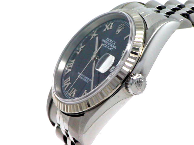 ロレックス デイトジャスト ブルー ローマン 16234 自動巻 2001年 USED