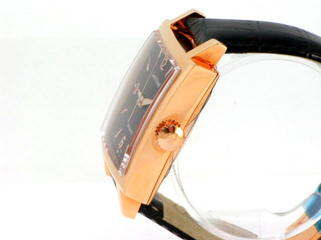 ルイ・エラール カレ PVD 黒文字盤 自動巻き 69 500 PVDR02