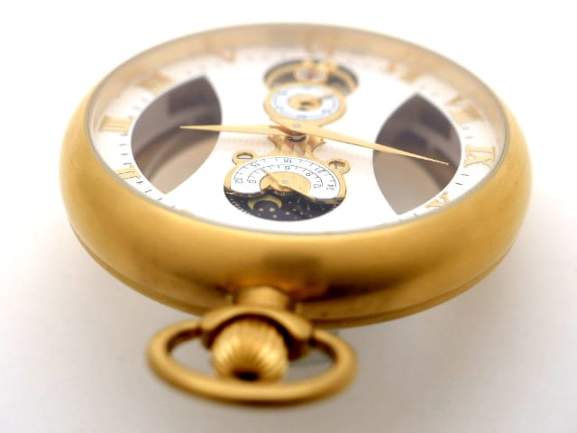 ハッフマン スケルトン 懐中時計 Ref.32660GRWH 手巻 USED