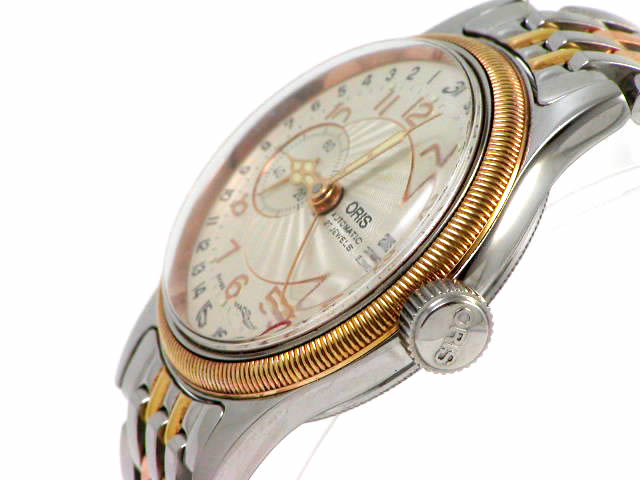 オリス ポインターデイト スモールセコンド 33mm 自動巻 640 7462 USED　