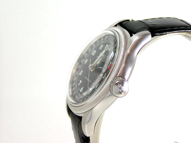 オリス ビッグクラウン ポインターデイト 黒文字盤 カーフベルトφ36mm
