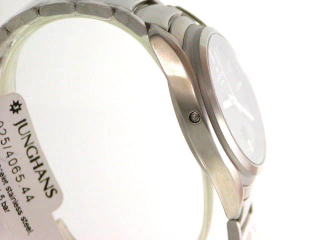 ユンハンス SS ブラックダイヤル SSブレス 4065 44　新品 JUNGHANS