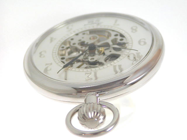 ラポート オープンタイプ スケルトン 懐中時計 PW63 新品