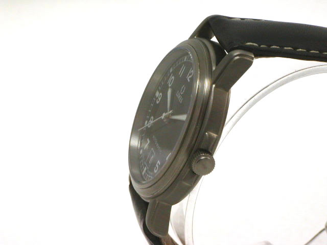 リメス チタン オートマチック 37.8mm 黒文字盤 カーフ U8638T-LA1.1 Limes 新品
