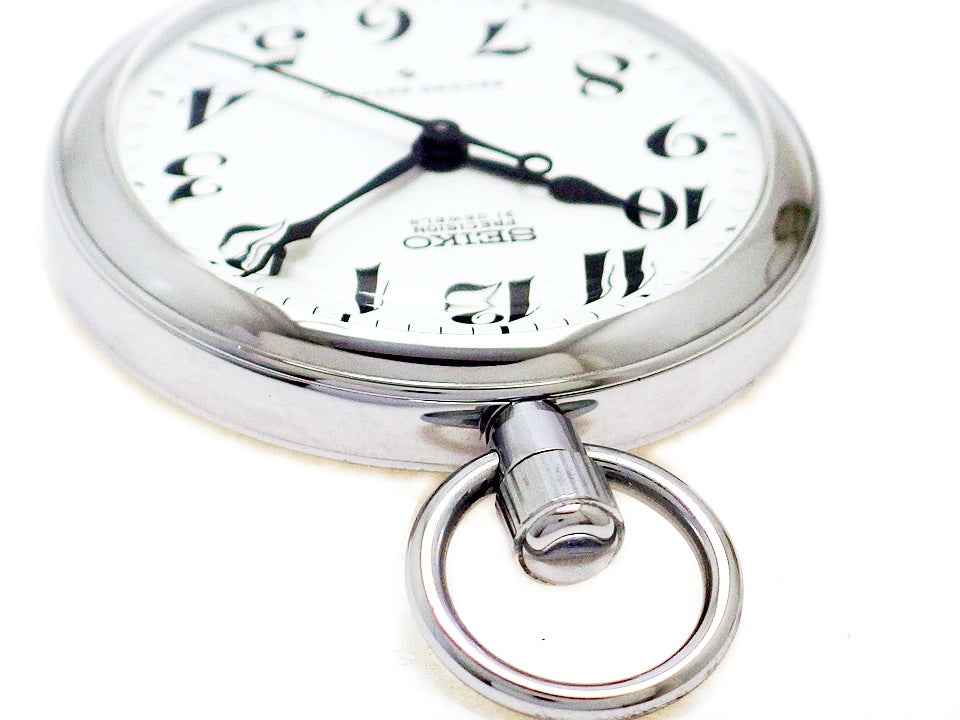 【美品】セイコー プレシジョン 懐中時計 6110-0010 21石手巻 OH済 昭和48年製 Seiko