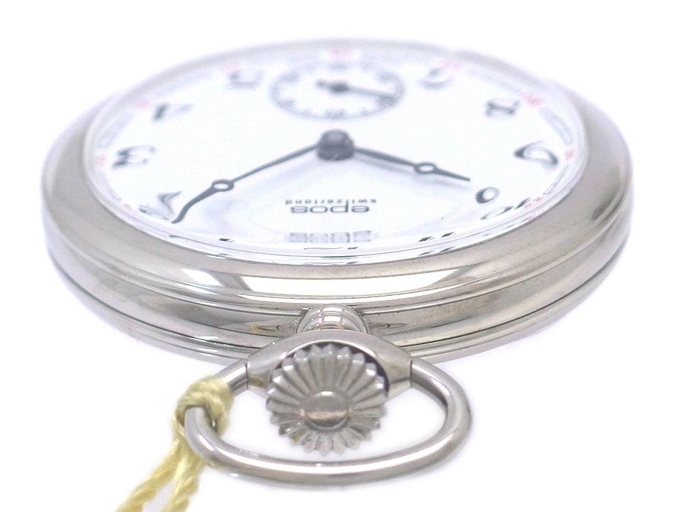 【未使用品】エポス 懐中時計 2003AWH オープンフェイス アラビアインデックス 白文字盤 手巻　epos