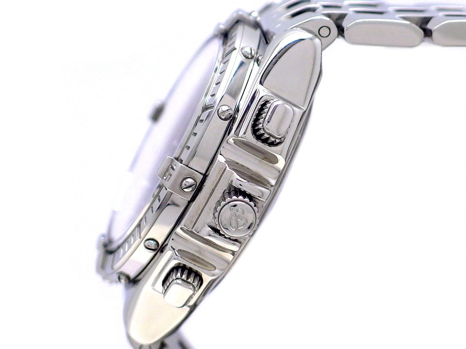 ブライトリング クロスウィンド スペシャル ビッグデイト A44355 ブルー文字盤 自動巻 OH済 2000年頃 USED　Breitling