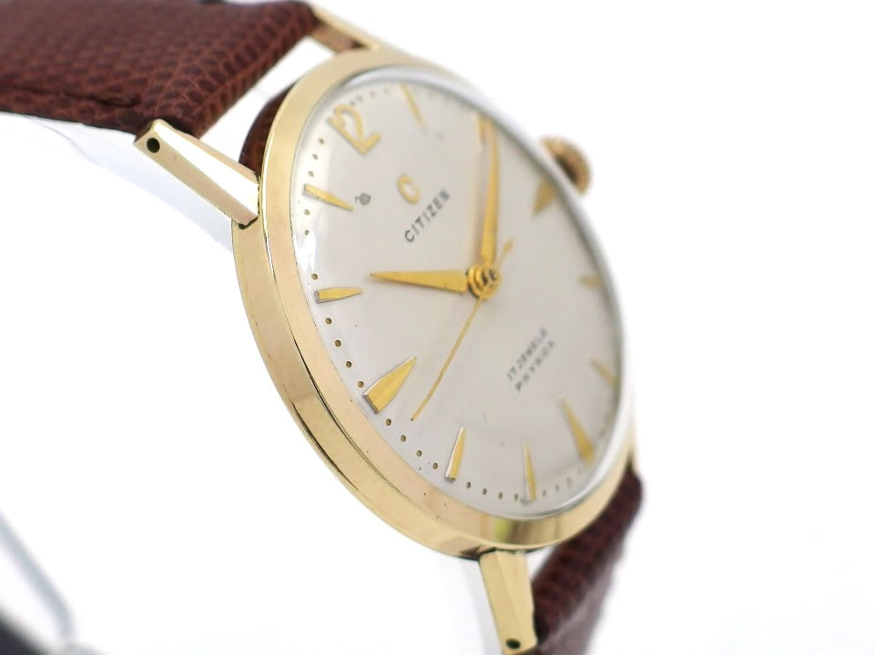 シチズン センターセコンド Cマーク 14KGF（金張り） 17石 手巻 OH済 1950年代 Citizen