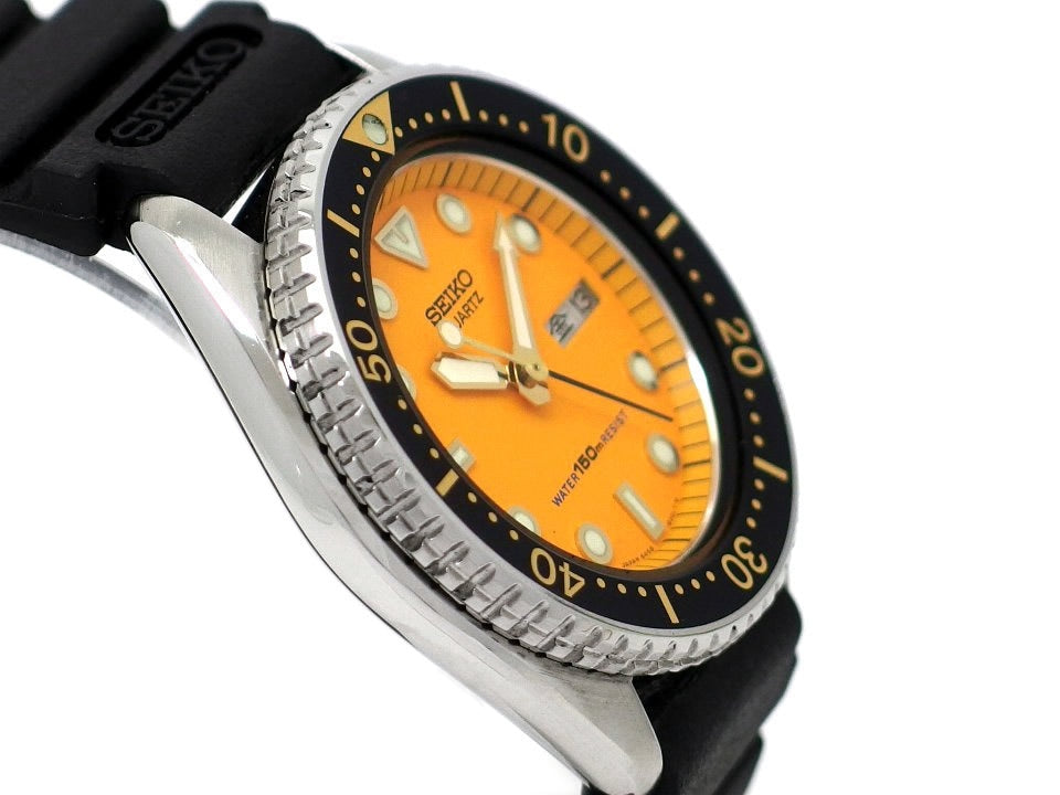 セイコー 150mダイバーズ オレンジ文字盤 6458-600A ボーイズ クオーツ 1981年製 Seiko