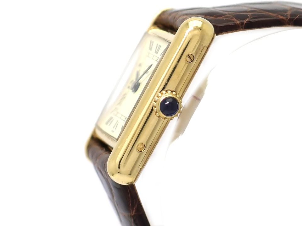 Cartier Must Tank Ladies, Hand-wound, with International Lifetime Warranty, Complete Service Performed, Purchased in 1984