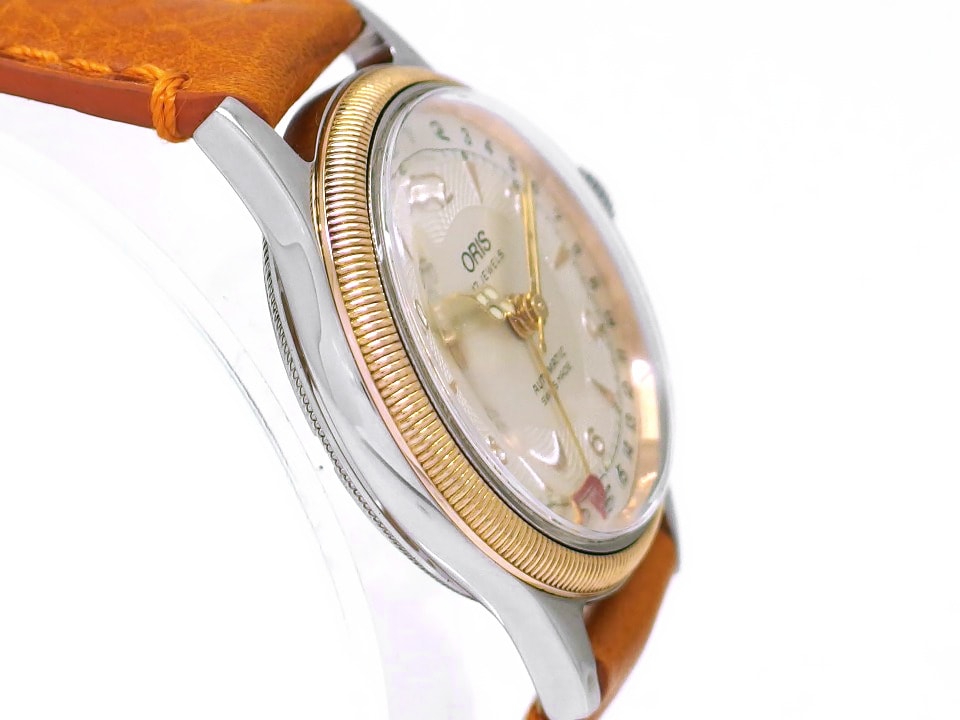 オリス ビッグクラウン ポインターデイト レディース 32mm 574 7400B 裏スケルトン ETA2688 17石 自動巻 OH済 USED