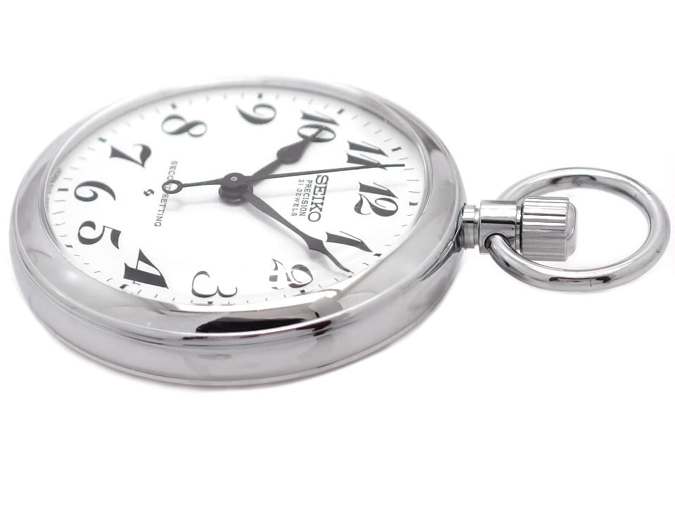 セイコー プレシジョン 懐中時計 6110-0010 21石手巻 OH済 昭和49年/1974年製 Seiko