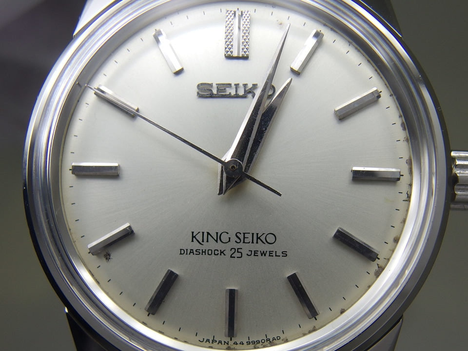 キングセイコー　セカンドモデル　手巻き　44-9990 盾メダリオン　1966年 キングセイコー セカンドモデル 44-9990 初期型 盾メダリオン 手巻 OH