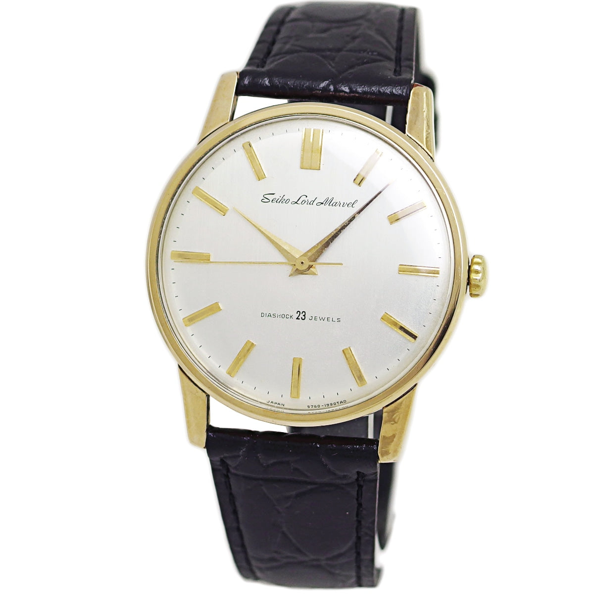セイコー ロードマーベル 5740-1990 金張り 23石 Cal.5740A 手巻 OH済 昭和40年/1965年製 Seiko