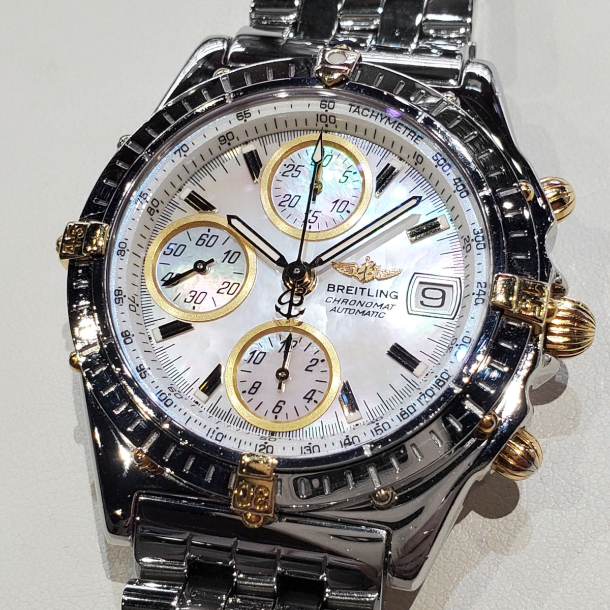 Breitling Chronomat GT B13050.1 Mother-of-Pearl Dial Automatic Winding Overhauled Released in 1997 USED