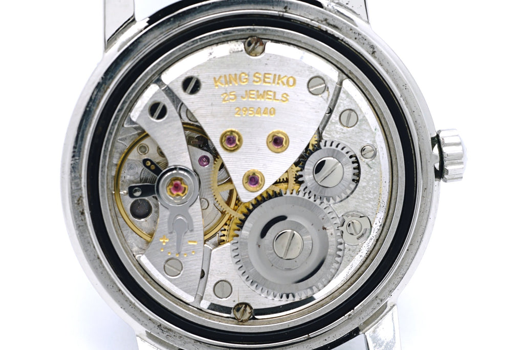 キングセイコー J14102E 1st ステンレス製 純正リューズ 25石 手巻 OH済 昭和38年/1963年製 Seiko