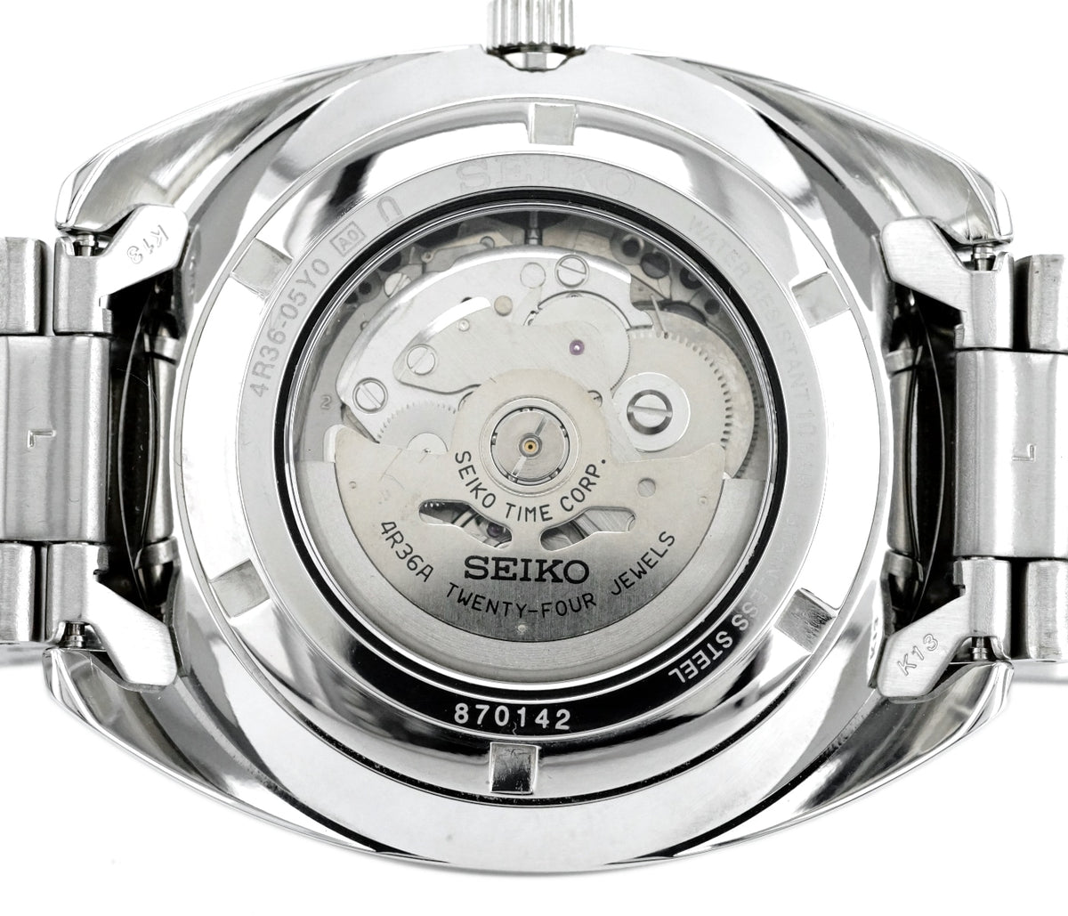 セイコー ５スポーツ メカニカル ブルー文字盤 4R36-05Y0 逆輸入 自動巻 USED Seiko