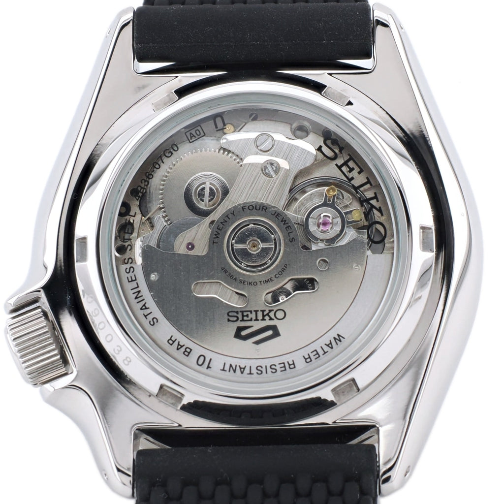 セイコー ５スポーツ メカニカル ワインレッド文字盤 4R36-07G0 自動巻 USED Seiko