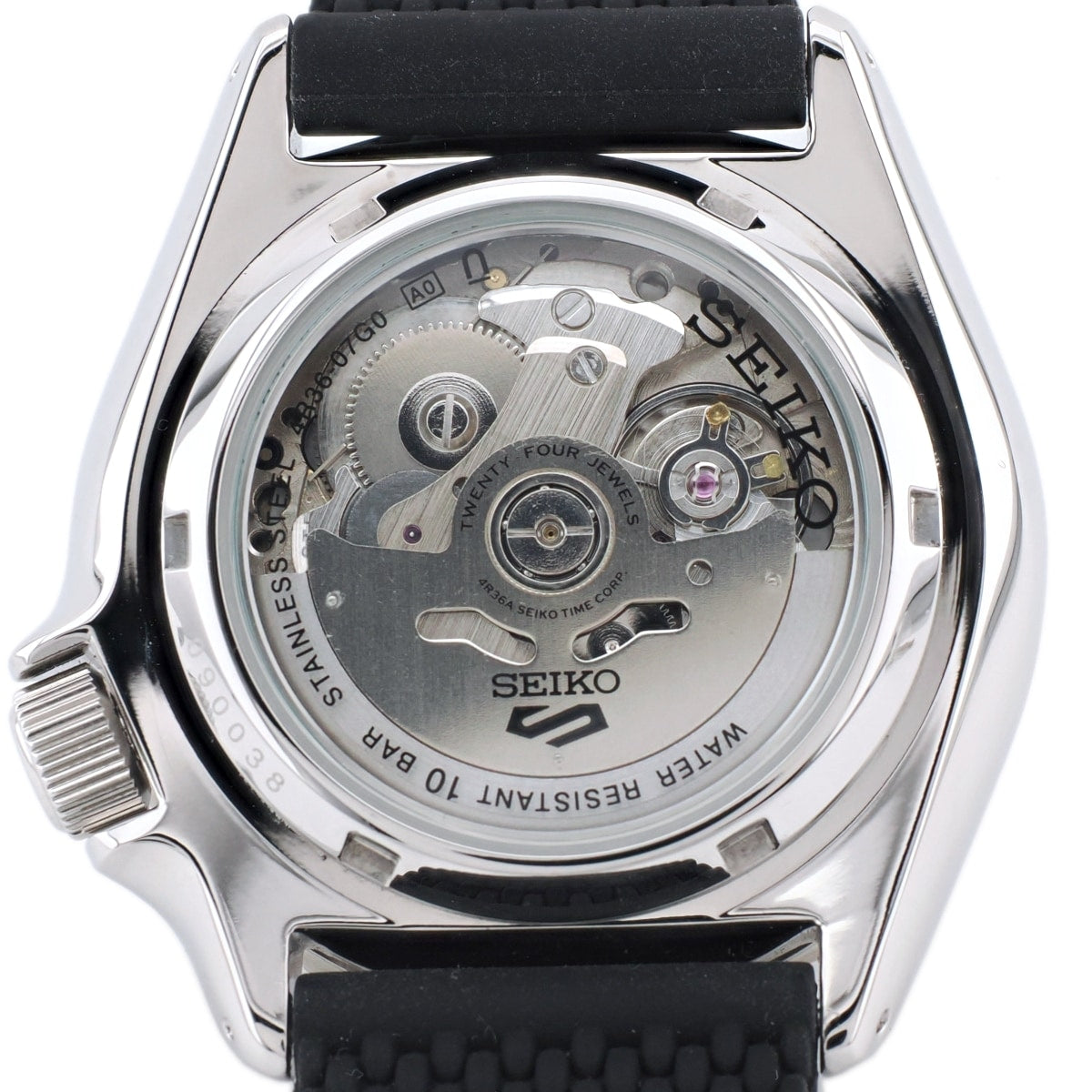 セイコー ５スポーツ メカニカル ワインレッド文字盤 4R36-07G0 自動巻 USED Seiko