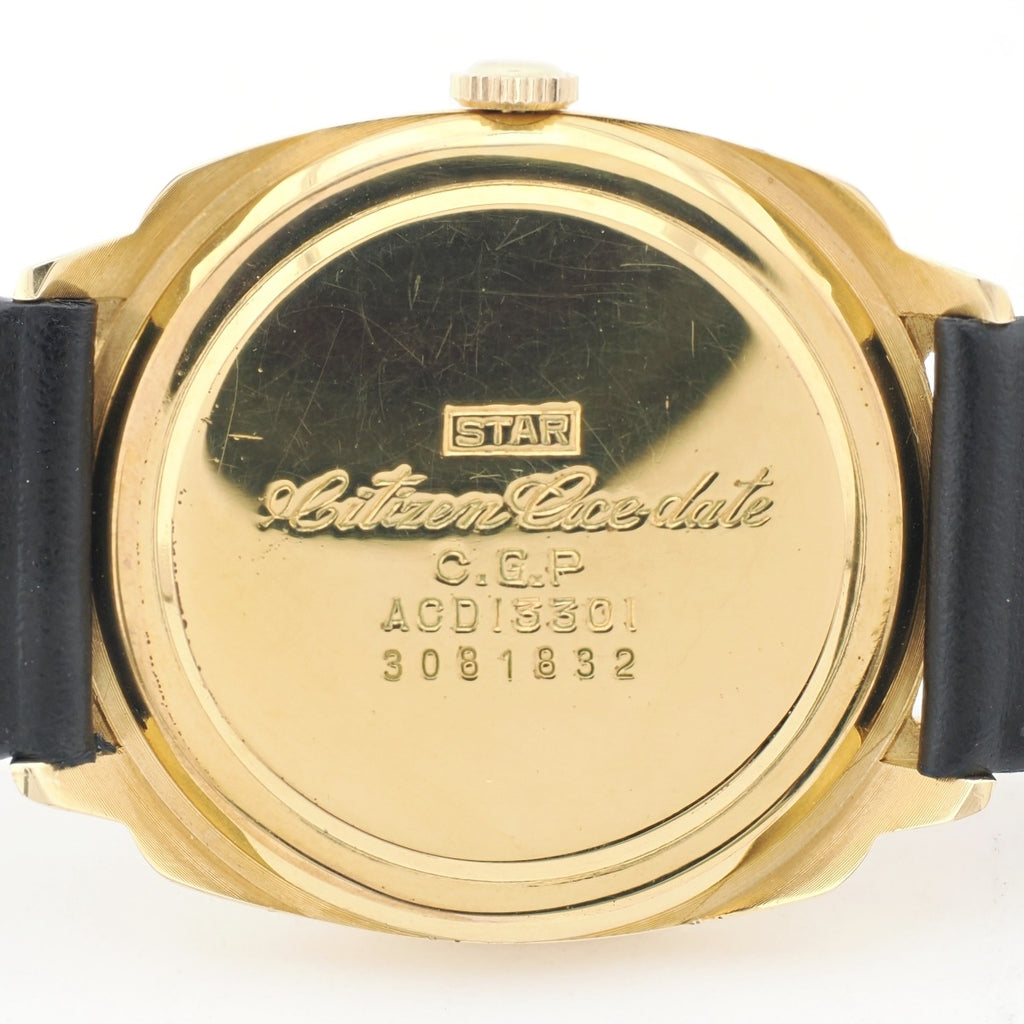 シチズン エースデート ACD13301 金メッキ 21石 手巻 OH済 昭和38年/1963年製