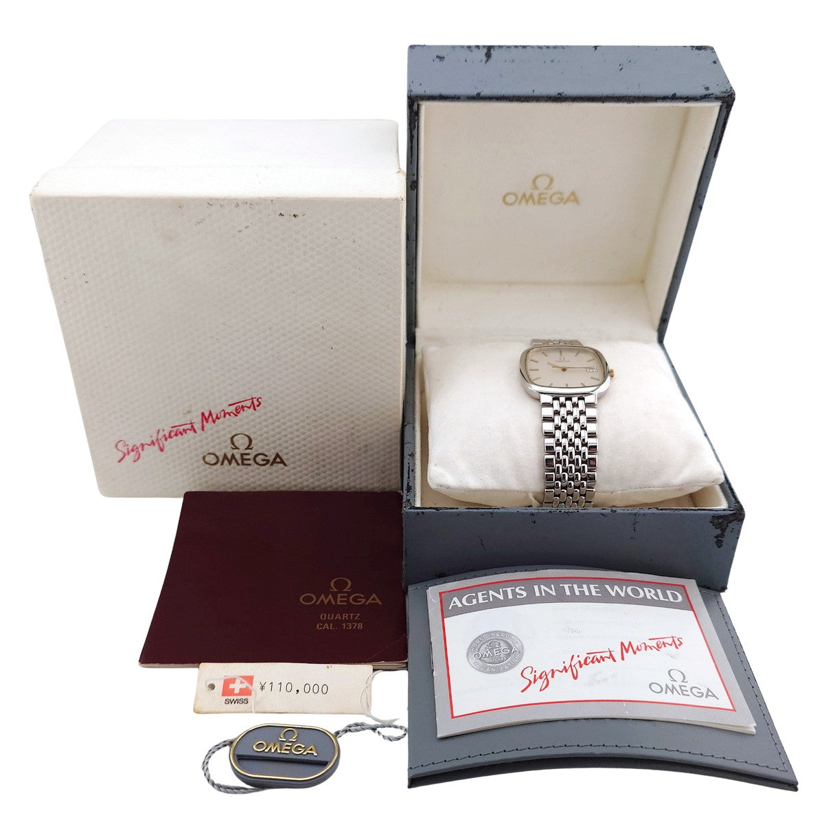 オメガ デヴィル スクエア メンズ Ref.396.1017 ETA 255.411 クオーツ 1991年製 USED Omega