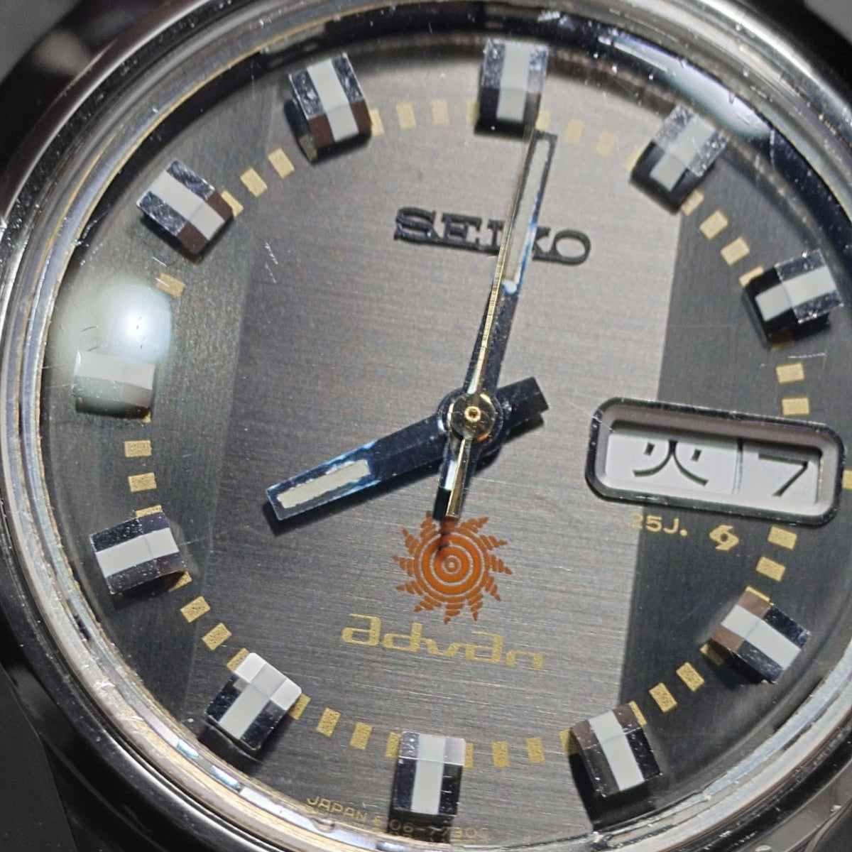 セイコー アドバン 6106-7560 上下非対称ケース 純正ブレス 自動巻 OH済 昭和47年/1972年製