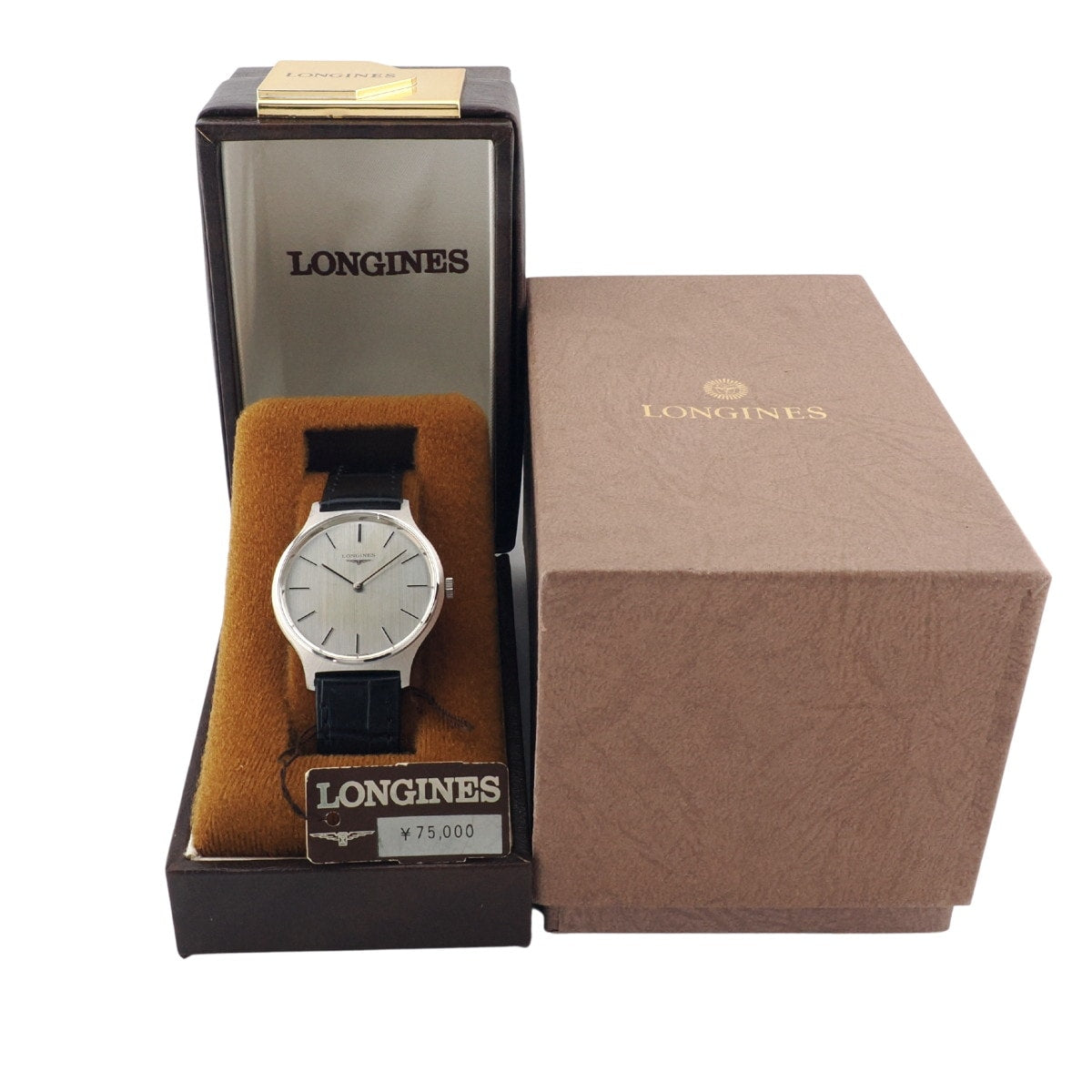 Longines Ref.4327 Slim Case with Box and Original Buckle Cal.L847.4 17 Jewels Manual Winding Overhauled Made in 1976