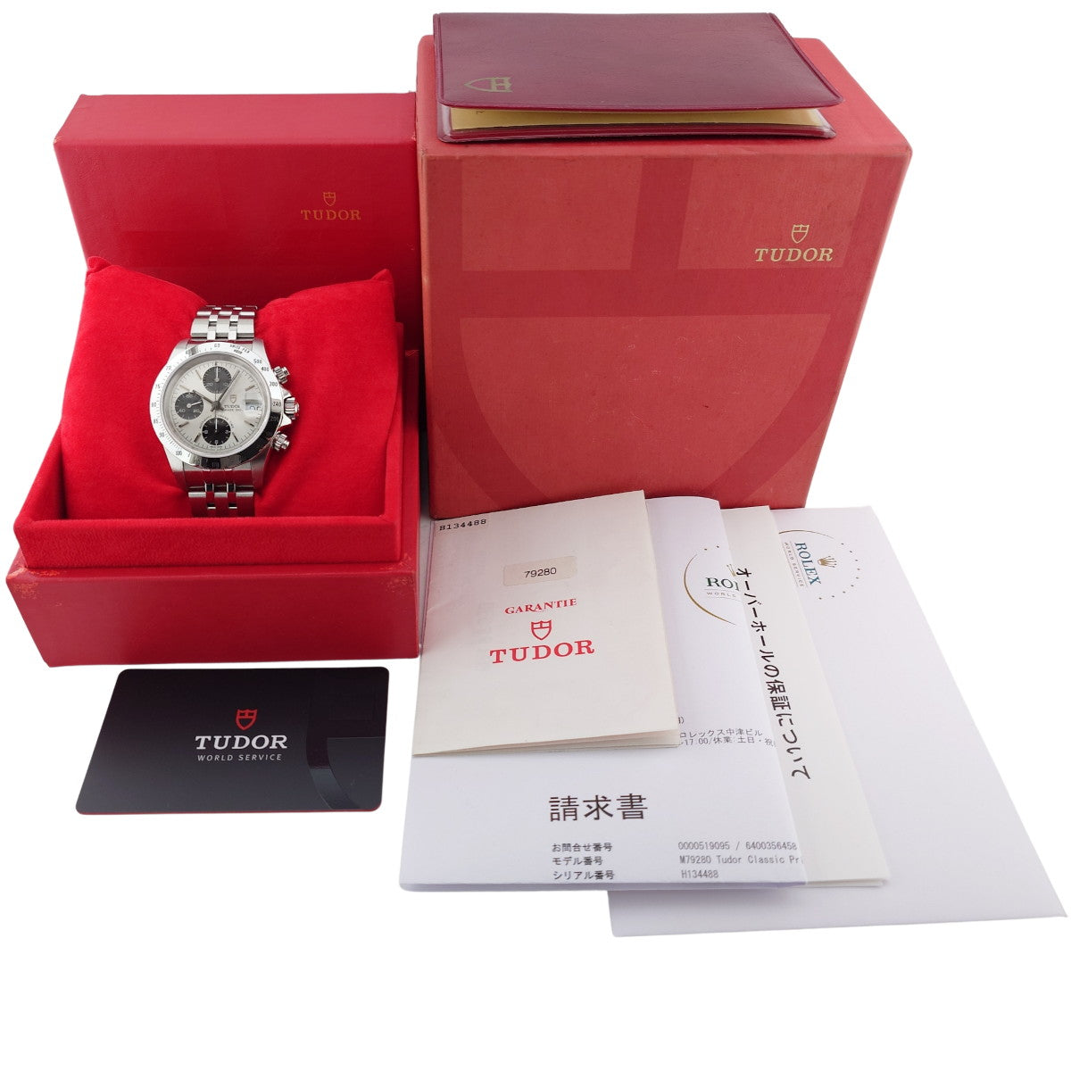 [Jan. 2026 Rolex Overhaul Completed / Over 170k JPY] Tudor 79280 Chrono Time Non-Tiger Panda with 1999 Original Guarantee and Box