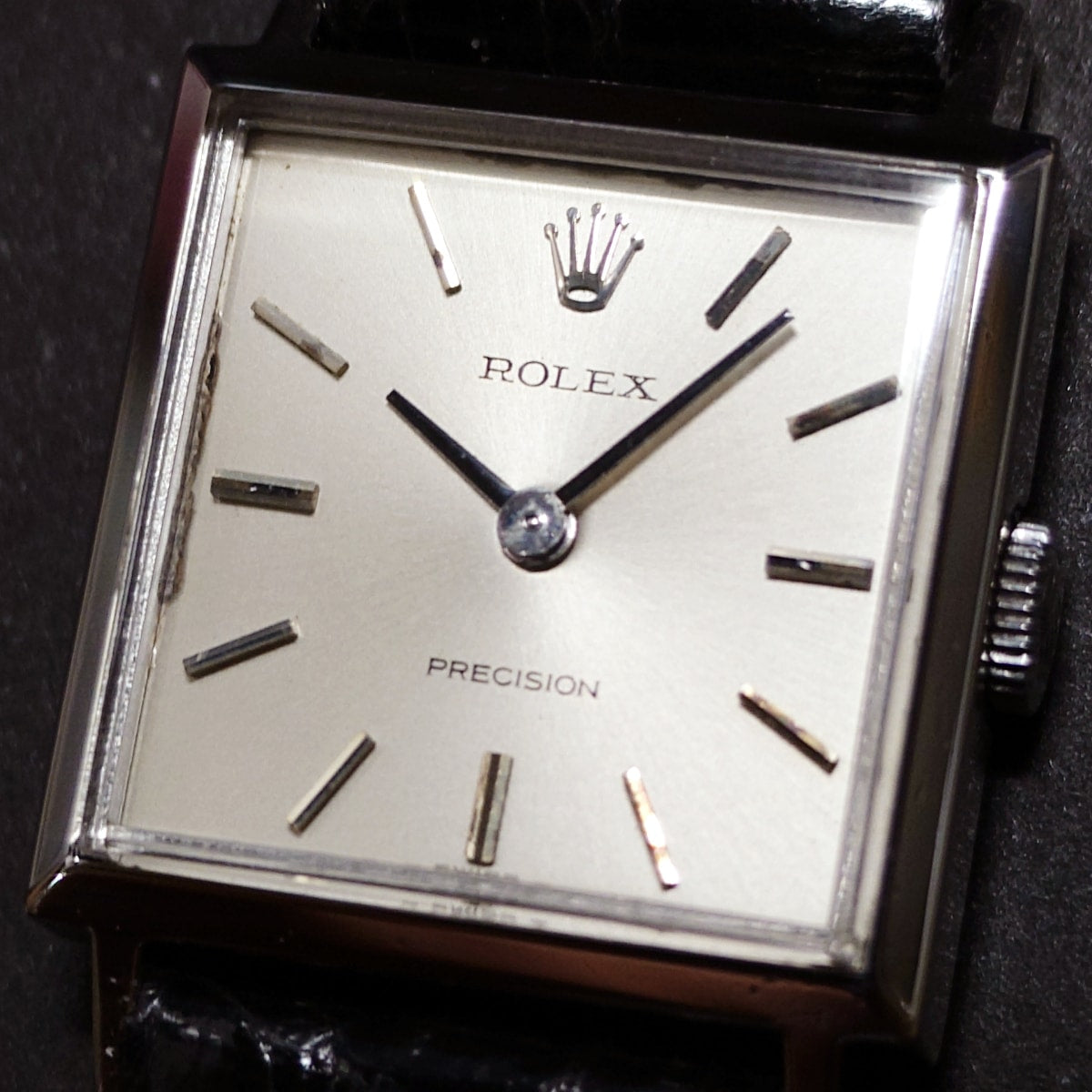 箱・タグ付 ロレックス プレシジョン Ref.2611 スクエア 1974年製 純正尾錠 OH済 レディース アンティーク ROLEX