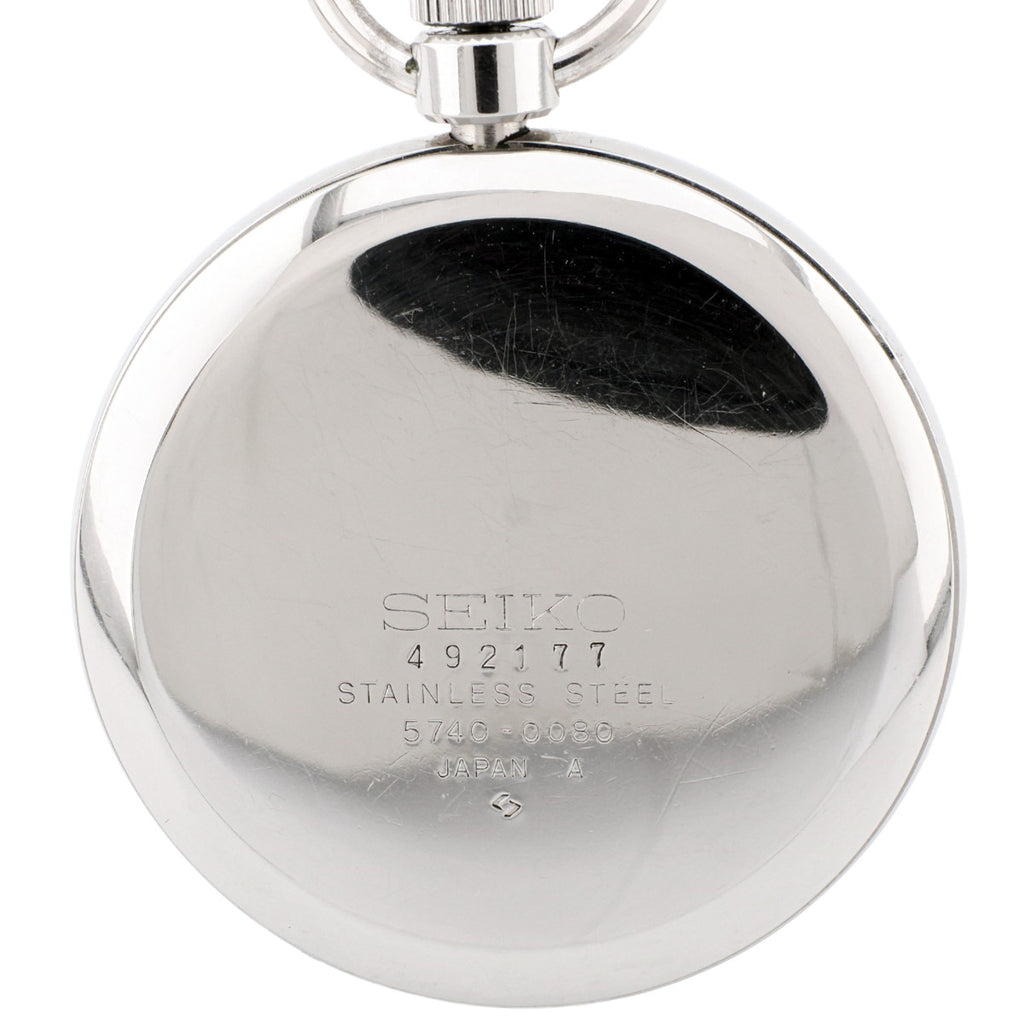 Seiko Pocket Watch 5740-0080, Stainless Steel, Roman Index, 10-Beat, Lord Marvel Cal. 5740C, Manual Wind, Serviced, Made in 1974 (Showa 49)
