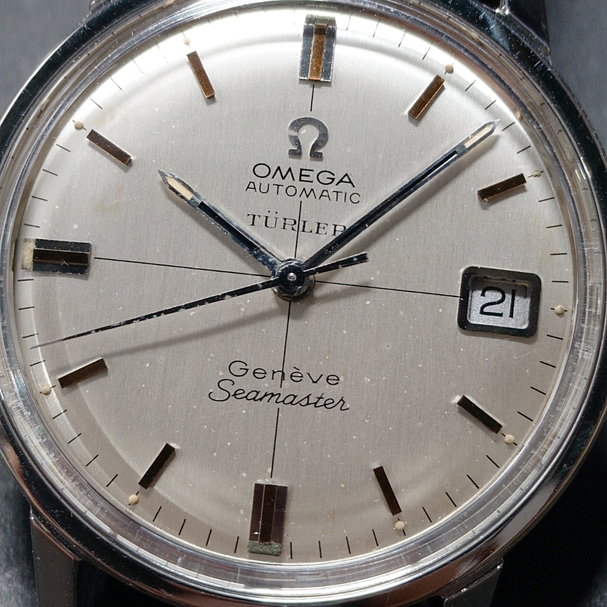 オメガ シーマスター ジュネーブ 166.002 チューラーWネーム Cal.565 自動巻 OH済 1967年製