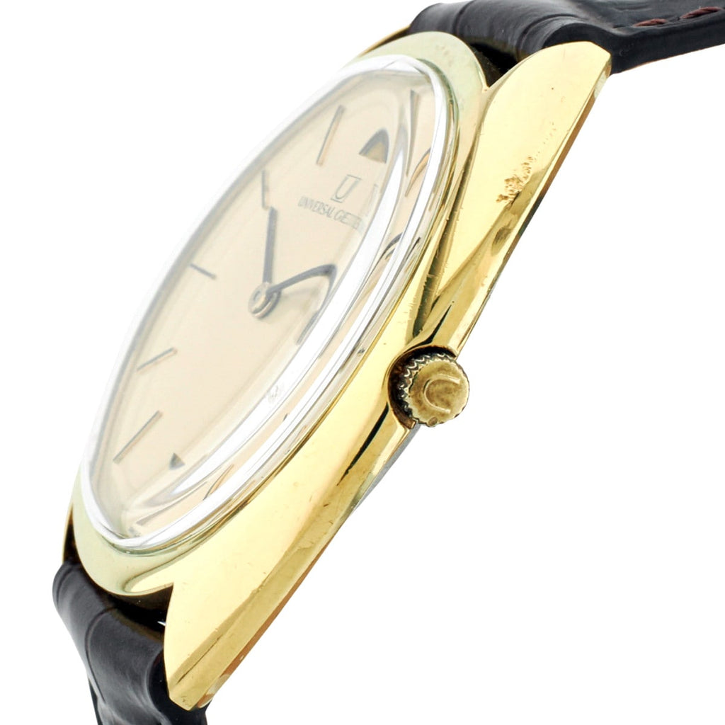 Universal Genève Ref. 542111/03, gold-plated, original buckle, Cal. 42, 17 jewels, manual-wind, serviced, circa 1970.