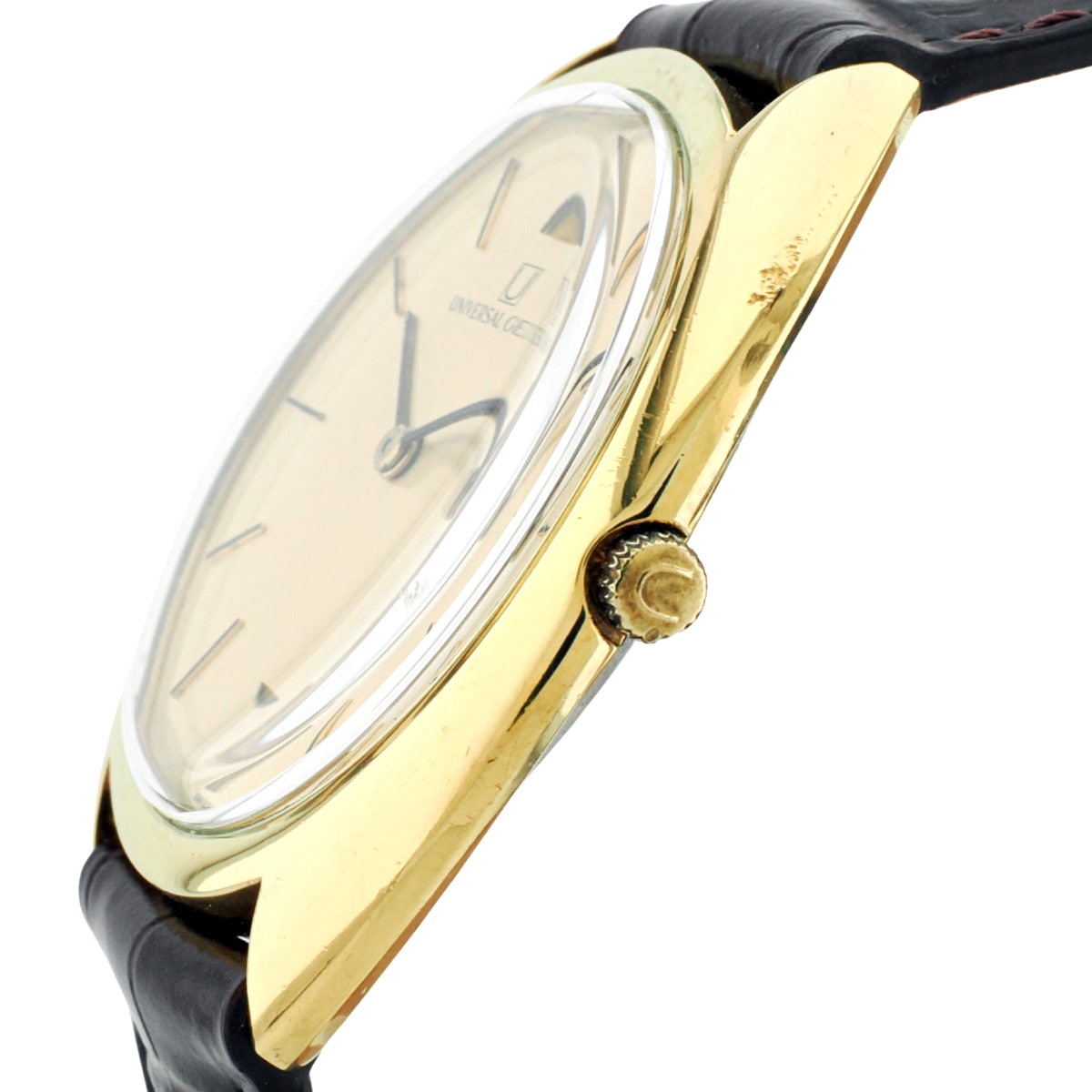 Universal Genève Ref. 542111/03, gold-plated, original buckle, Cal. 42, 17 jewels, manual-wind, serviced, circa 1970.