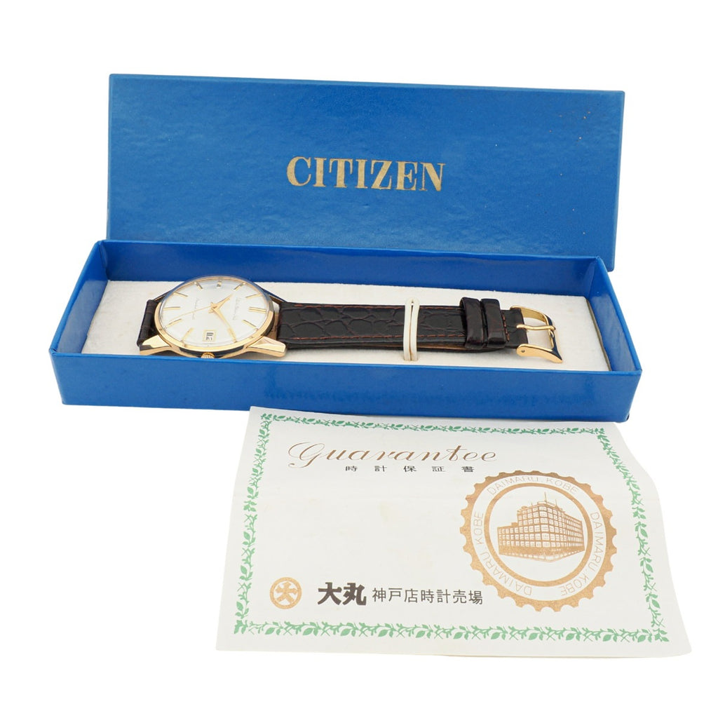 シチズン ホーマーデイト HD514502 金メッキケース 箱付き 17石 手巻 OH済 1963年製 Citizen