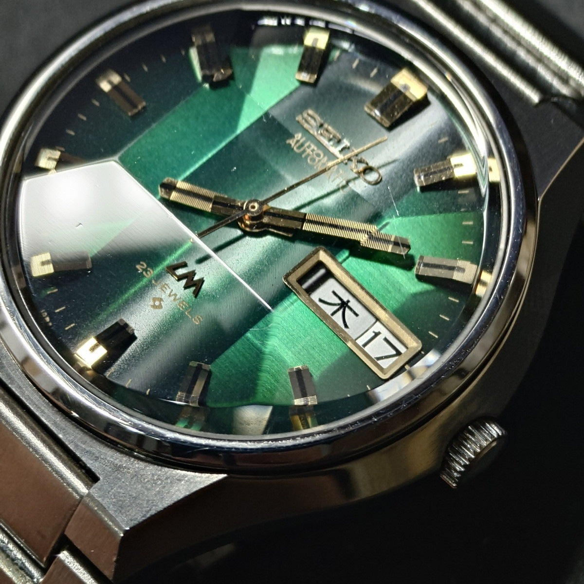 セイコー ロードマチック 5606-7350 カットガラス スクリューバック 純正ブレスレット 自動巻 OH済 1974年製（昭和49年）